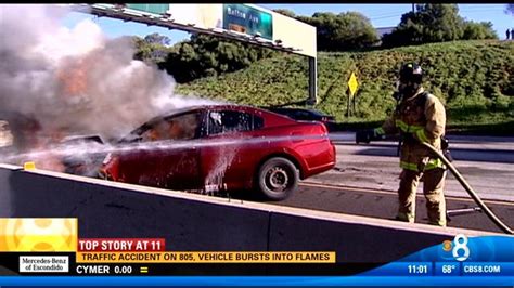 Car bursts into flames near San Diego airport